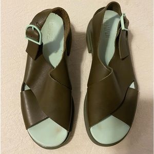CAMPER Two Tone Leather Sandals